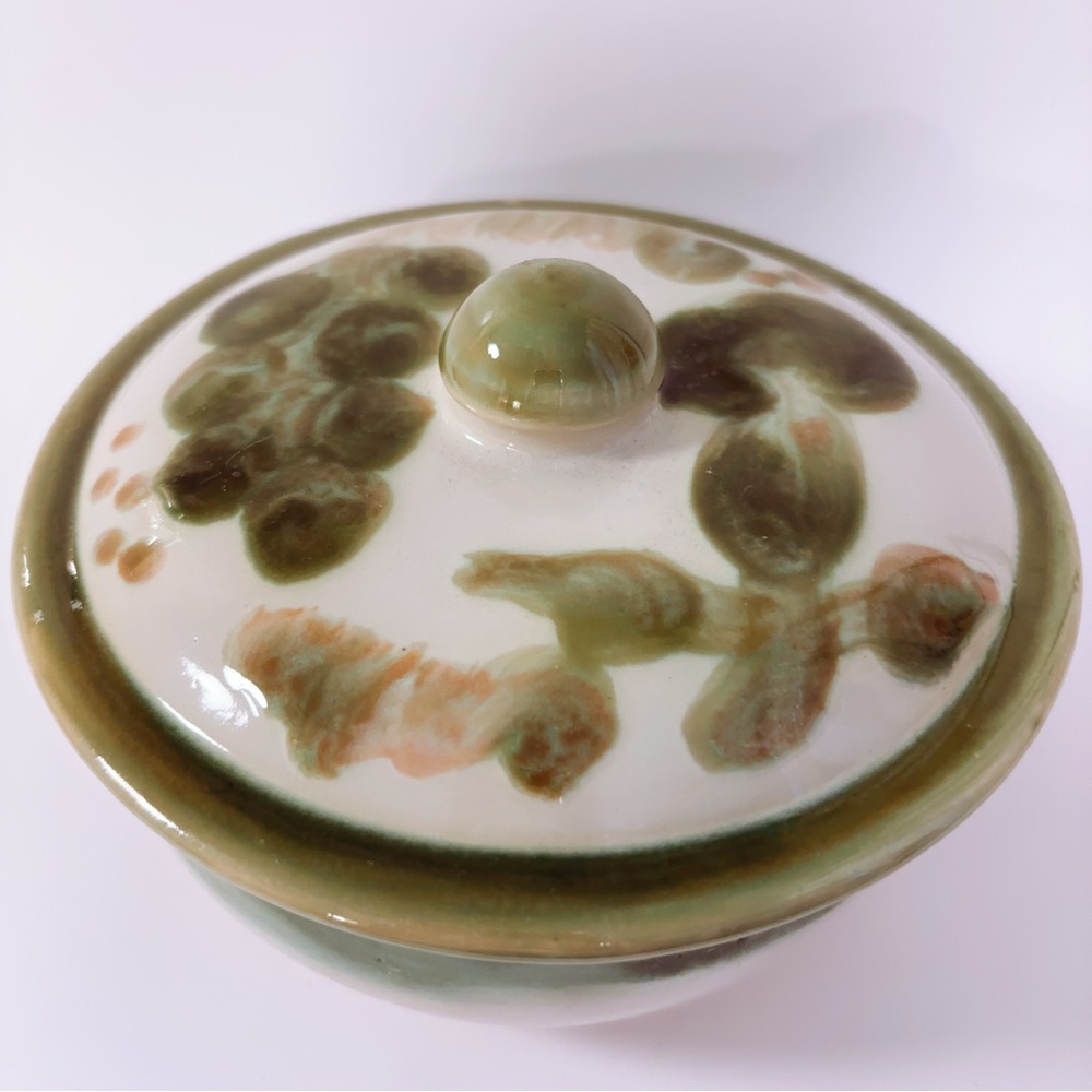 Mary Hadley Hand-Crafted Hand Painted Earthenware Covered Bowl